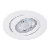 5 spots led encastrables orientables D. 8,2 cm blanc 345 lumens 4000 k - Brico Dépôt