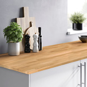 Plan de travail bois de chêne massif  L.180 x P.62 x EP.40 mm - Brico Dépôt