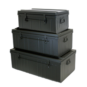 Lot de 3 cantines anthracite robustes - 70/90/100 cm - Brico Dépôt