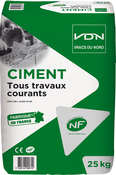 Ciment gris tous travaux courants NF, CEM II, 32,5 - sac de 25 kg - Brico Dépôt