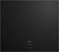 Plaque de cuisson à induction 4 foyers noir L.59x P.52 X H.5,2cm 7200w - Beko - Brico Dépôt