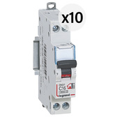 Lot 10 disjoncteurs, borne à vis 16A - Legrand - Brico Dépôt