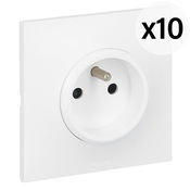Lot 10 prises 2P+T NEPTUNE 16A 250V blanc - Legrand - Brico Dépôt