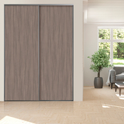 Lot de 2 portes de placard coulissantes décor chêne grisé H. 250 x L. 180 cm - Brico Dépôt