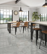 Carrelage intérieur sol et mur effet marbre gris brillant AMBOISE - 60,5 x 60,5 cm - Brico Dépôt