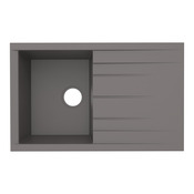 Evier résine, rectangulaire 1 bac gris encastré ISING - 80x50x21 cm - Cooke and Lewis - Brico Dépôt