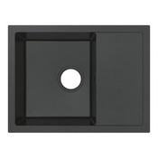 Evier quartz, rectangulaire 1 bac noir encastré 58x44x19,5 cm - Cooke and Lewis - Brico Dépôt