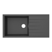 Evier résine, rectangulaire 1 bac noir encastrable ISING XL - 100x50x20,5 cm - Cooke and Lewis - Brico Dépôt