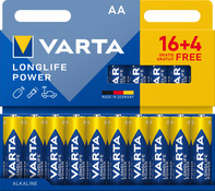Pile LONGLIFE POWER AA 16+4 offertes - 1,5V - Varta - Brico Dépôt