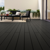 Lame composite de terrasse NEVA anthracite - 220 x 14,5 cm - Brico Dépôt
