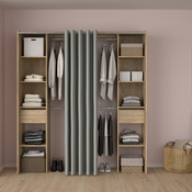 Kit dressing KOMET II effet chêne - H.200,4 x L.180 x P.50,3 cm - Brico Dépôt