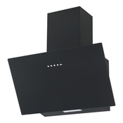 Hotte aspirante inclinée, noire - l.60 x H.88,5 x P.31,5 cm - Brico Dépôt