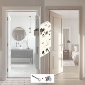 Serrure réversible pour porte intérieur axe 40 cm blanc  - Assa Abloy - Brico Dépôt