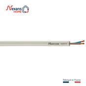 Câble électrique H05VVF 2 x 1,5mm² blanc - 25 m - Nexans - Brico Dépôt
