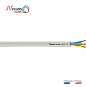 Câble électrique H05VVF 3G1,5mm² blanc - 25 m - Nexans - Brico Dépôt