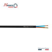 Câble électrique H03VVH2F 2 x 0,75 mm² noir - 25 m - Nexans - Brico Dépôt