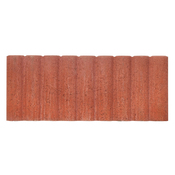 Bordure en béton rouge - 20 x50 cm, Ép. 6,5 cm  finition cannelée - Brico Dépôt