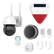 Kit sécurité alarme caméra motorisée 6MP, éclairage LED - détection 80 m - Brico Dépôt