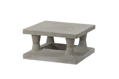 Chapeau de cheminée en béton gris naturel - 45 x 45 cm - Brico Dépôt