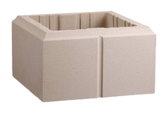 Pilier pressé blanc lisse 30 x 30 cm hauteur 17,1 cm - Brico Dépôt