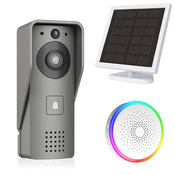 Portier vidéo solaire noir, caméra HD 3mp + carillon sans fil blanc - Brico Dépôt
