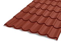 Tôle en acier galvanisé imitation tuile rouge - L. 300 x l. 110 cm - Brico Dépôt