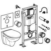 Pack WC suspendu "Bau Air" sans bride - Grohe - Brico Dépôt