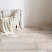 Plinthe MONOLITHE en grès cérame émaillé blanc aspect béton 7,5 x 61,5 cm - Brico Dépôt