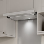 Hotte aspirante téléscopique NNTHS60EU effet acier inoxydable 60 cm 400 m³/h - Brico Dépôt