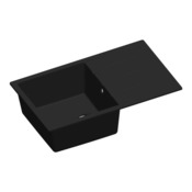 Lot évier quartz FOSSUM noir métallisé 79x50 cm et mitigeur flexible double fonction - Brico Dépôt