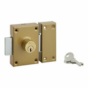 Verrou corps bombé pour porte bois cylindre 40 mm + 3 clés 1 - Brico Dépôt