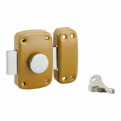 Verrou bouton + cylindre 23 x 45 mm pour porte bois 3 clés 1 - Brico Dépôt