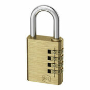 Cadenas à combinaison laiton 50 mm à 4 chiffres pour portails et rangements - Brico Dépôt