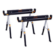 Lot de 2 treteaux pliables hauteur et largeur réglable 62 à 82 cm - MAGNUSSON - Brico Dépôt