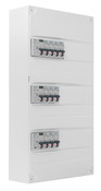 Tableau électrique pré-équipé 3 rangées 3 interrupteurs différentiels blanc mat - Siemens - Brico Dépôt