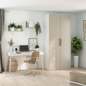 Porte beige CACHEMIRE HOMNY réversible - H.225 x L.50 cm - Cooke and Lewis - Brico Dépôt