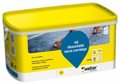 Kit d’étanchéité sous-carrelage poudre prête à gâcher 2 m² séchage rapide intérieur - Weber - Brico Dépôt