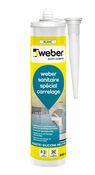 Produit polysiloxane gris béton cartouche 300 ml pour surfaces sanitaires, béton et bois intérieur extérieur - Weber - Brico Dépôt