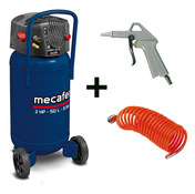 Compresseur vertical 1500 W 50 litres 2 HP 8 bars compact silencieux - Mecafer - Brico Dépôt
