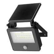 Projecteur solaire LED noir avec détecteur de mouvement 5000 K IP44 - Brico Dépôt