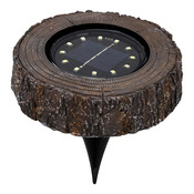 Spot solaire LED à piquer marron effet bois foncé 4000 K IP65 - Brico Dépôt