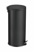 Poubelle à pédale ronde métal noir 30 L diamètre 29,5 cm hauteur 64,5 cm - Brico Dépôt