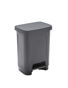 Poubelle à pédale plastique noir 25 L - 36 x 26,5 x 45,5 cm - Sundis - Brico Dépôt