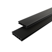 Lame de terrasse composite anthracite finition brossée réversible 2200x110x21 mm - Brico Dépôt