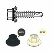 Kit 25 vis autoperceuses 4,9 x 35 mm avec capuchons pour acier et bois - BACACIER - Brico Dépôt