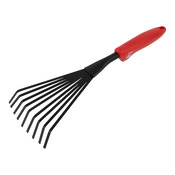 Râteau souple à main 9 dents rouge et noir 39 cm - Forge steel - Brico Dépôt