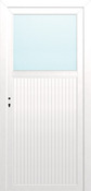 Porte de service PVC 1/3 vitrée droite serrure 5 points 205 x 80 cm - Brico Dépôt