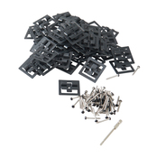 Kit de fixation terrasse acier inoxydable noir 50 clips NEVA 1,9 m² - Marque BLOOMA - Brico Dépôt