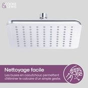 Pomme de tête carrée chromée MILIA 20 x 20 cm - Cooke and Lewis - Brico Dépôt