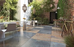 Dalle en grès cérame émaillé rusty Peacock 60 x 60 cm ép. 20 mm - Brico Dépôt